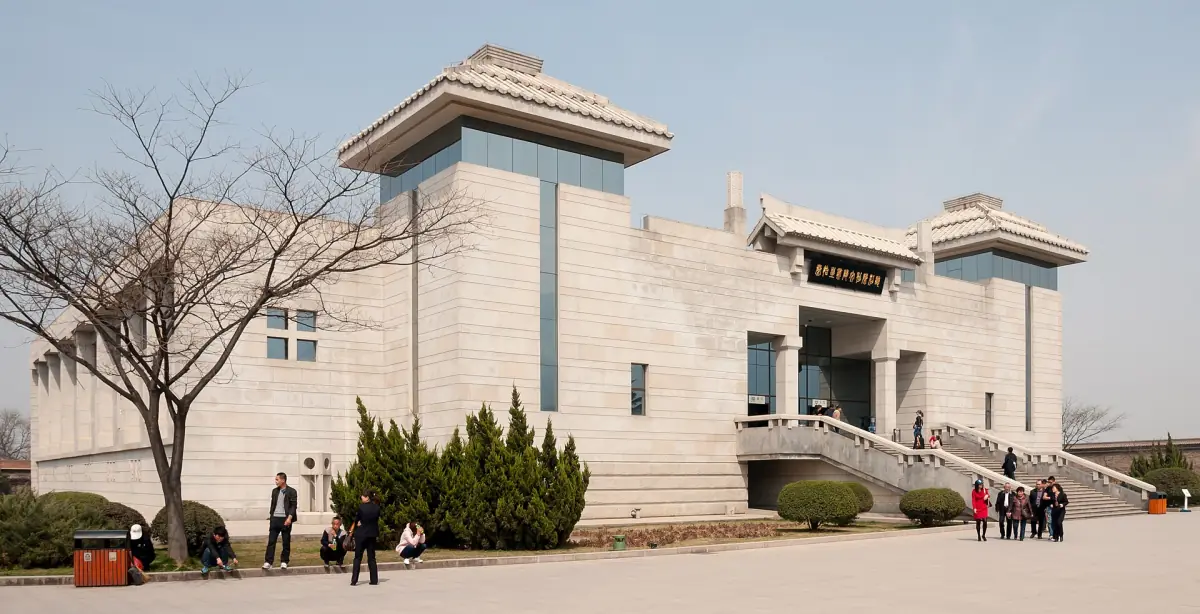 An exhibition hall of the Terracotta Army museum