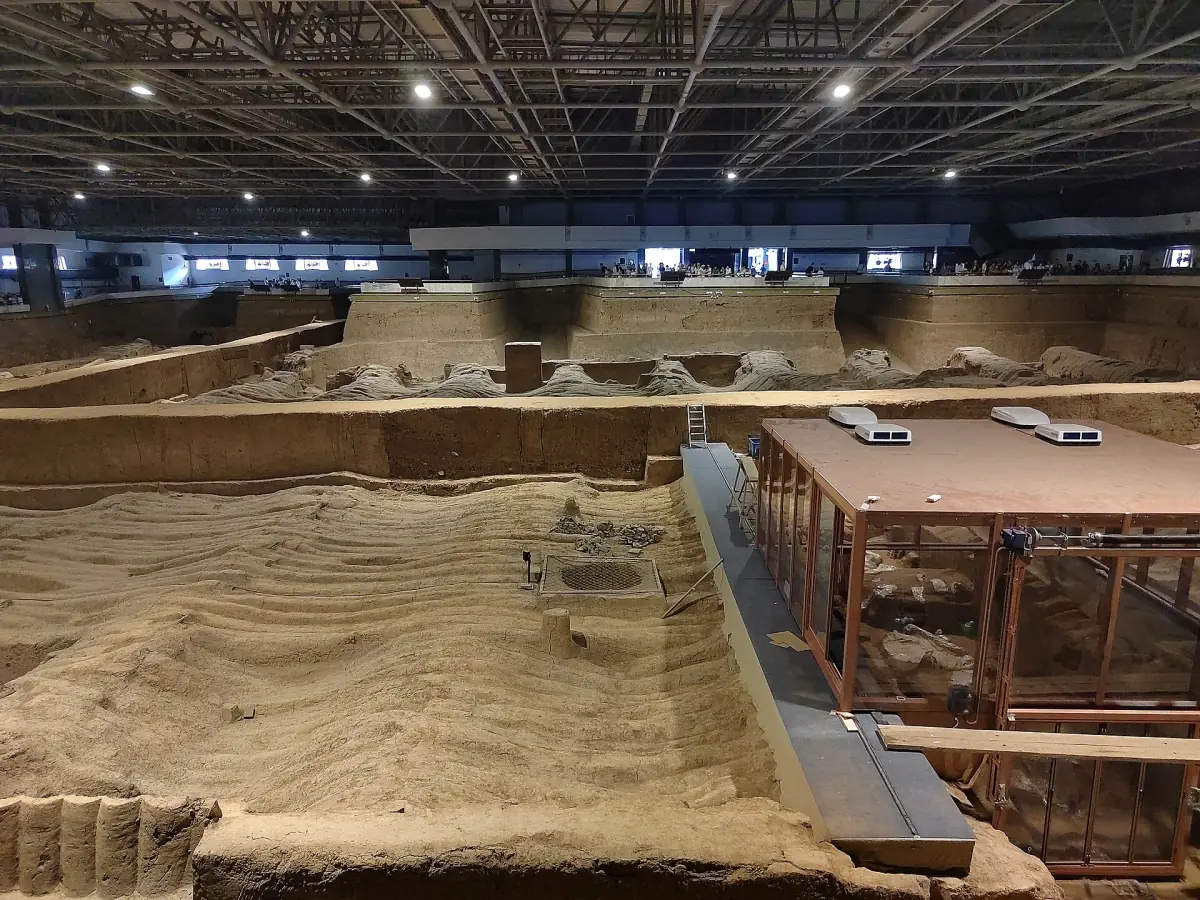 Excavation area in Pit 2 of the Terracotta Army