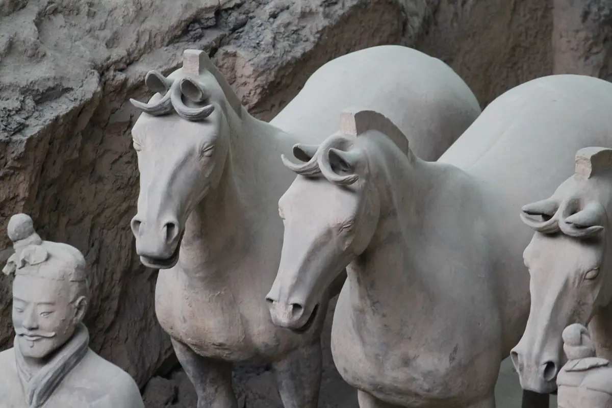 Terracotta horses in Pit 1