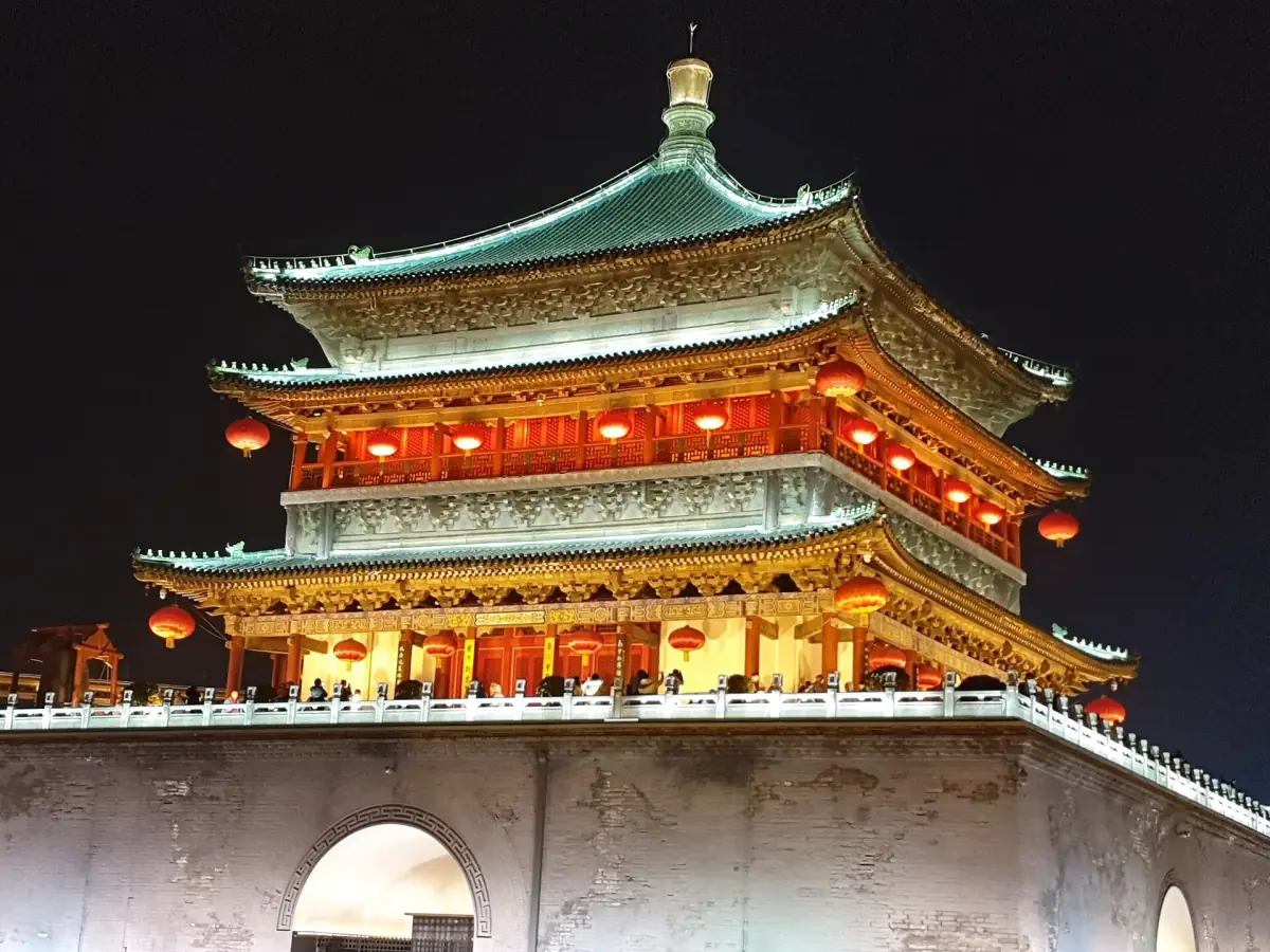 The Bell Tower of Xi'an at night