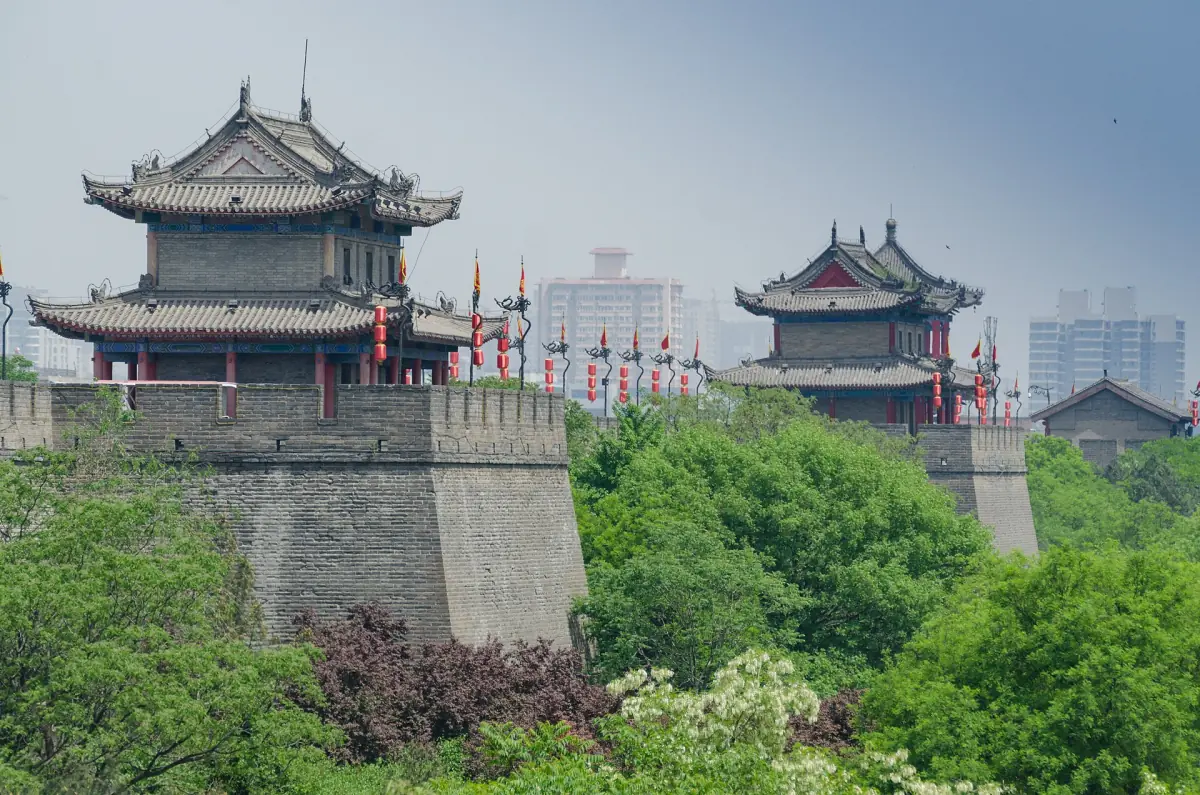 A gate tower on the Xi'an city wall